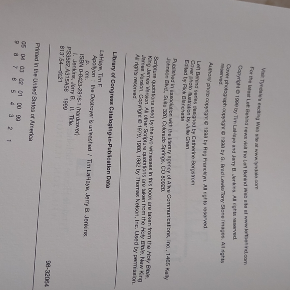 Apollyon hardcover book by Tim LaHaye and Jerry B. Jenkins - Picture 9 of 12